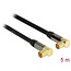 Delock Antenna Cable IEC Plug Angled > IEC Jack Angled RG-6/U 5 m black