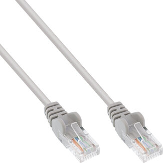 InLine® InLine® Patchkabel, UTP, Cat.5e, grijs, 10m, AWG26, Speciale neusbescherming