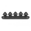 Delock Cable holder with 5 feed-throughs self-adhesive black set 2 pieces