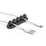 Delock Cable holder with 5 feed-throughs self-adhesive black set 2 pieces