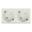 Delock Easy 45 Grounded Power Socket 2-way with a 45° arrangement 45 x 45 mm 5 pieces