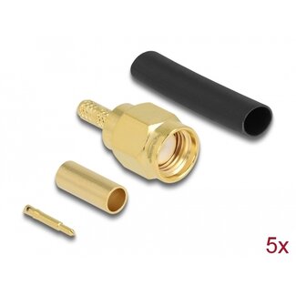 DeLOCK Delock SMA plug for crimping RG-174 / RG-316 with matching shrink tube