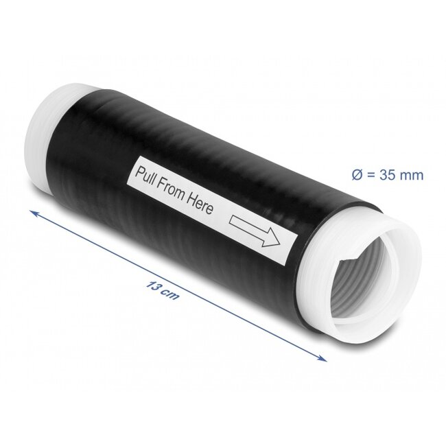 Delock Cold Shrink Tube 35 mm x 130 mm 2 pcs black