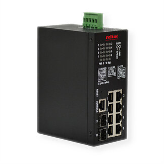 Roline ROLINE Industriële Gigabit Switch, 10 poorten, PoE+, Smart Managed