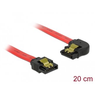 DeLOCK Delock SATA 6 Gb/s Cable straight to left angled 20 cm red