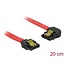 Delock SATA 6 Gb/s Cable straight to left angled 20 cm red
