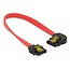 Delock SATA 6 Gb/s Cable straight to left angled 20 cm red