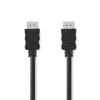 Nedis High Speed ​​HDMI™-Kabel met Ethernet | HDMI™ Connector | HDMI™ Connector | 4K@30Hz | ARC | 10.2 Gbps | 10.0 m | Rond | PVC | Zwart | Label