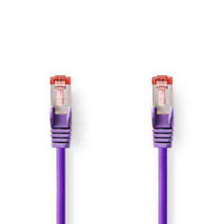 Nedis CAT6 Netwerkkabel | RJ45 Male | RJ45 Male | S/FTP | 2.00 m | Rond | LSZH | Violet | Label