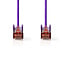 CAT6 Netwerkkabel | RJ45 Male | RJ45 Male | S/FTP | 2.00 m | Rond | LSZH | Violet | Label