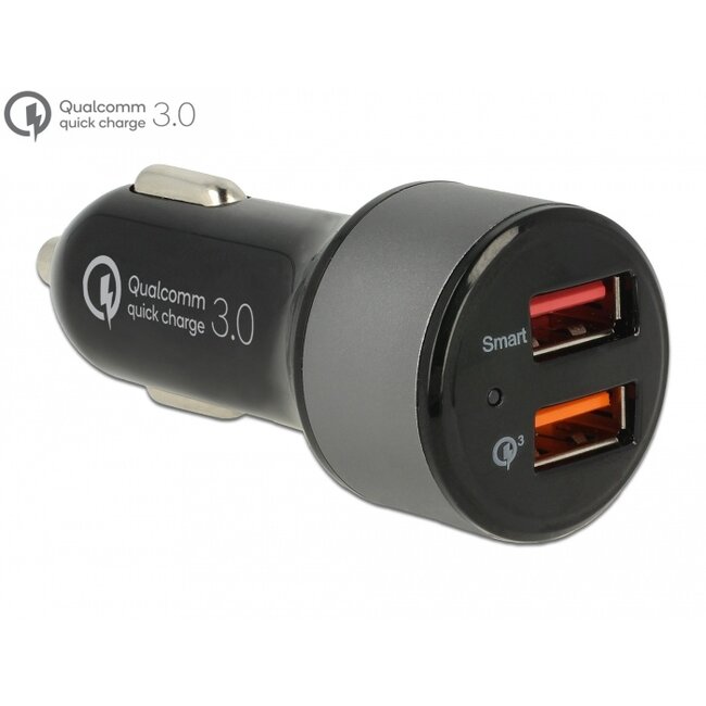 Navilock Car charger 2 x USB Type-A with Qualcomm® Quick Charge™ 3.0