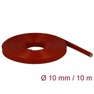 DeLOCK Delock Fire-Proof Sleeving Silicone-Coated 10 m x 10 mm red