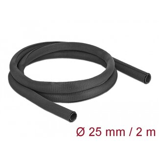 DeLOCK Delock Woven Sleeve self-closing heat-resistant 2 m x 25 mm black
