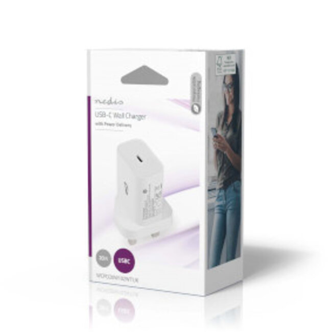 Oplader | 20 W | Snellaad functie | 1.67 / 2.22 / 3.0 A | Outputs: 1 | USB-C™ | Automatische Voltage Selectie