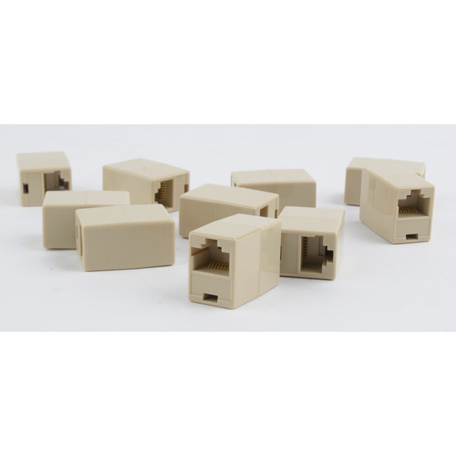 LAN koppelstuk (8P8C RJ45), 10 stuks