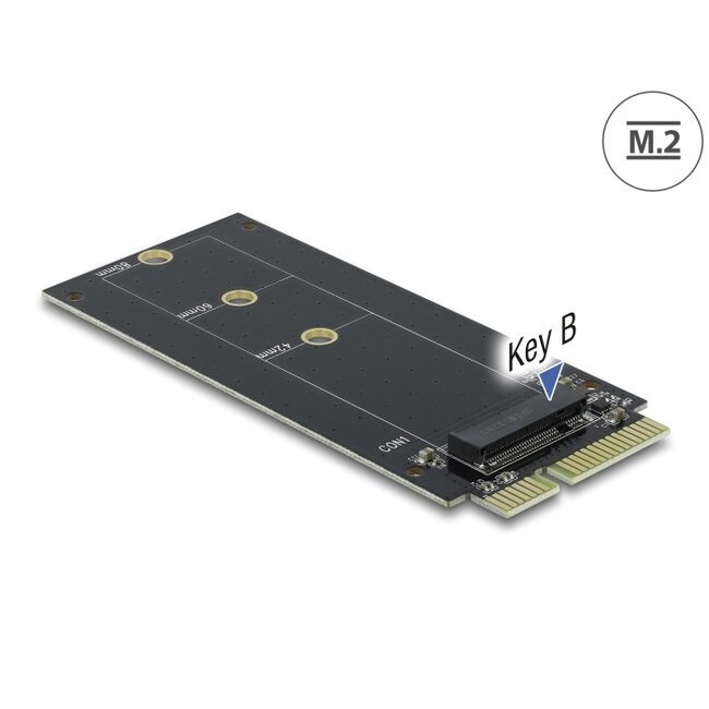 Delock SATA 22 pin male to M.2 Key B slot Adapter