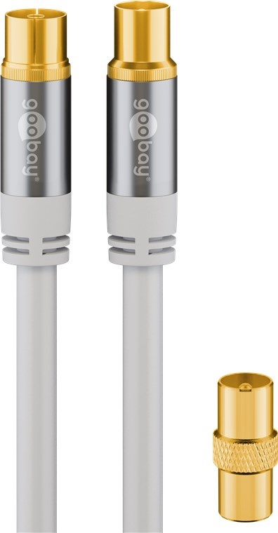 Goobay TV-antennekabel (135 dB), 4x afgeschermd