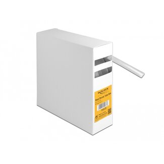 DeLOCK Delock Heat shrink tube box, Shrinkage ratio 2:1, 10 m x 9.5 mm transparent