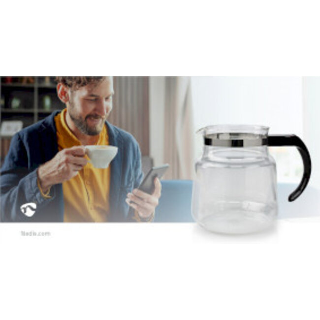 Glazen Koffiekan | Geschikt voor: Moccamaster K / KB/ 1 0PL / Excellent 10S | 1.2 l | Zwart