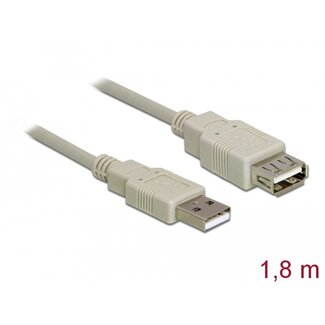 DeLOCK Delock Extension cable USB 2.0 Type-A male to USB 2.0 Type-A female 1.8 m grey