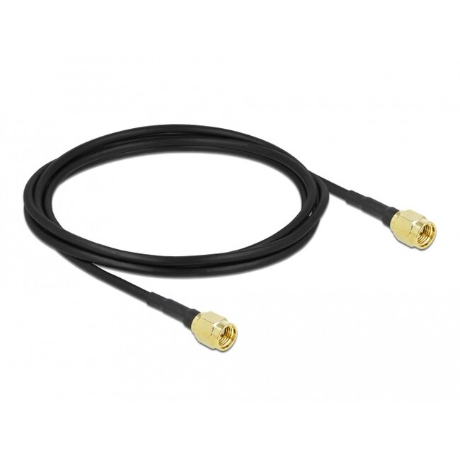 Delock Antenna Cable SMA plug to SMA plug LMR/CFD100 2 m low loss