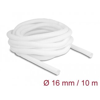 DeLOCK Delock Braided Sleeve self-closing 10 m x 16 mm white