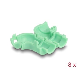 DeLOCK Delock Cable Clips for Angling 8 pieces green