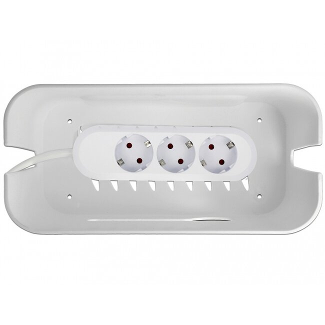 Delock Cable Management box with storage case white / grey