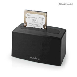 Nedis Docking Station voor Harde Schijf | USB 3.2 Gen1 | USB Type-A | 1 Schijf | 2.5 / 3.5 " | USB 3.2 Gen1 | Docking | Desktop