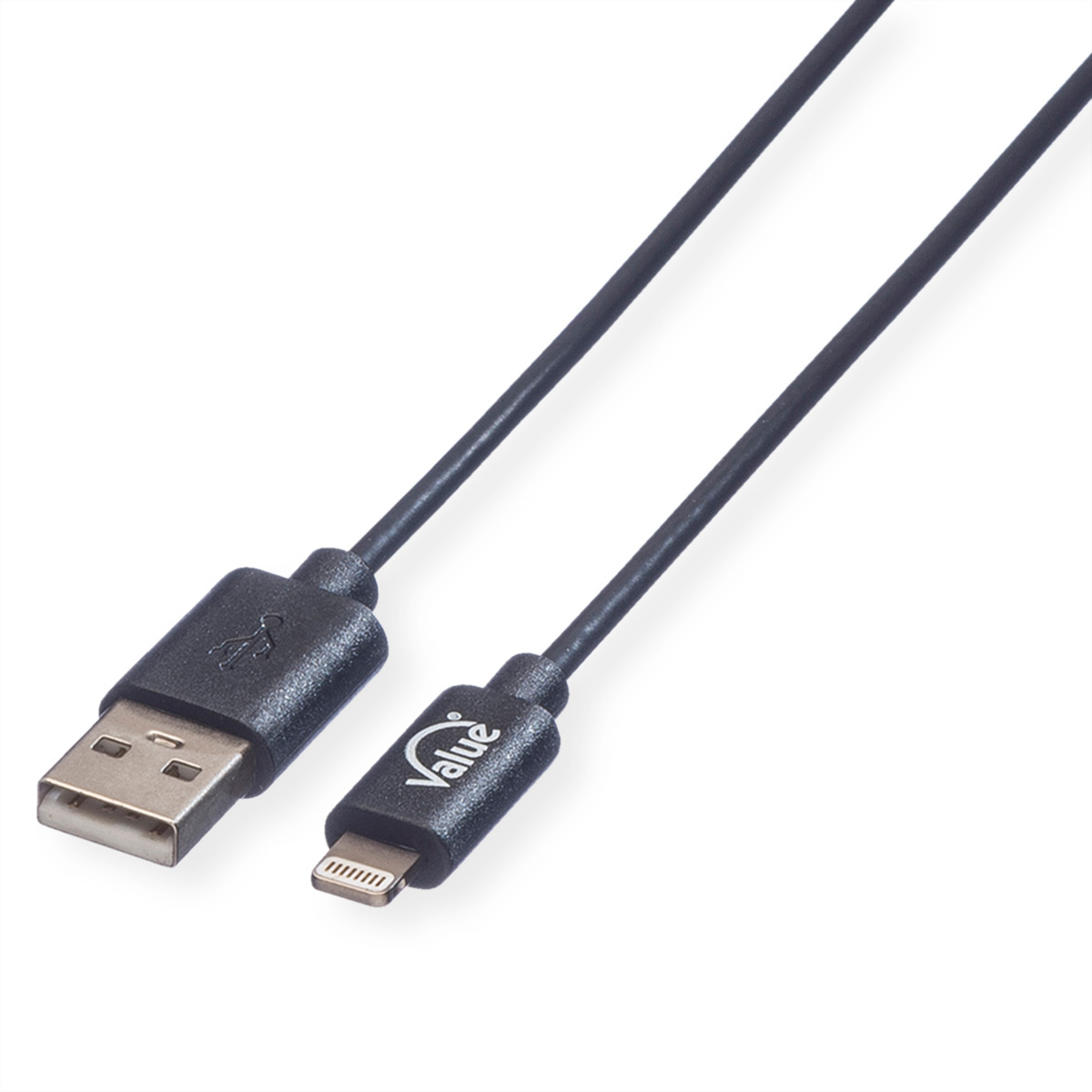 Roline Value Lightning - USB 1.8 m. Snoerlengte: 1,8 m, Aansluiting 1: Lightning, Aansluiting 2: USB A