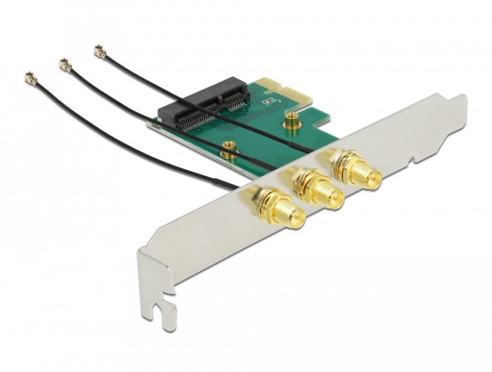 DeLOCK 89294. Hostinterface: PCIe, Output interface: RP-SMA. Connectiviteitstechnologie: Bedraad
