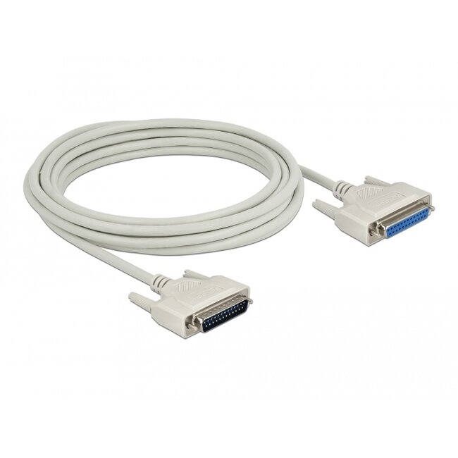 Delock Serial Cable D-Sub 25 male to female 5 m
