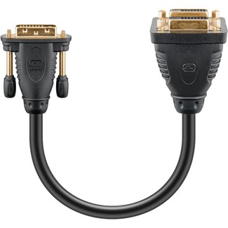 Goobay Goobay DVI Adapter Cable, gold-plated 0.1 m