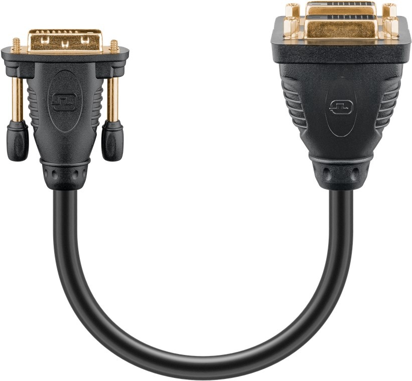 Goobay DVI adapterkabel, verguld