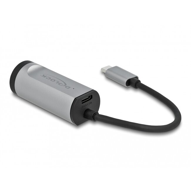 Delock USB Type-C™ Adapter to Gigabit LAN with Power Delivery port grey