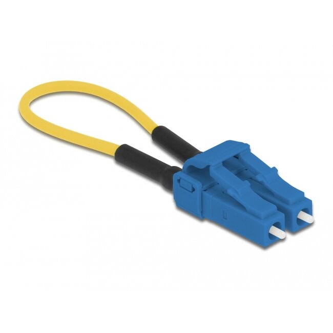 Delock Optical Fiber loopback Adapter LC / UPC singlemode blue
