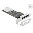 Delock PCI Express x4 Card to 4 x RJ45 2.5 Gigabit LAN RTL8125