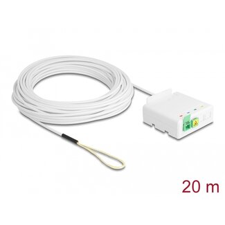 DeLOCK Delock Optical Fiber Connection Box 2 x SC/APC Simplex with drop cable set 20 m