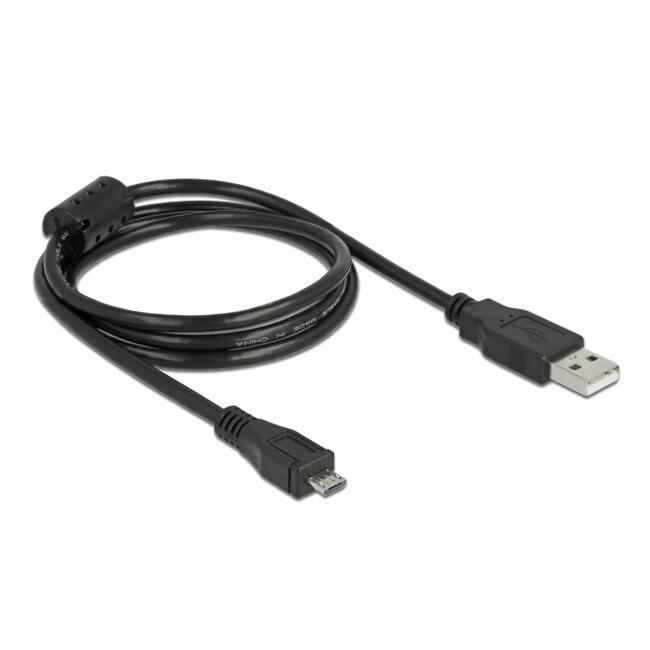 Delock USB 2.0 Cable Type-A male to USB 2.0 Micro-B male 1 m black