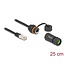 Delock Cable RJ45 plug to RJ45 jack Cat.6A for built-in with M20 thread and housing IP68 dust and waterproof 25 cm black