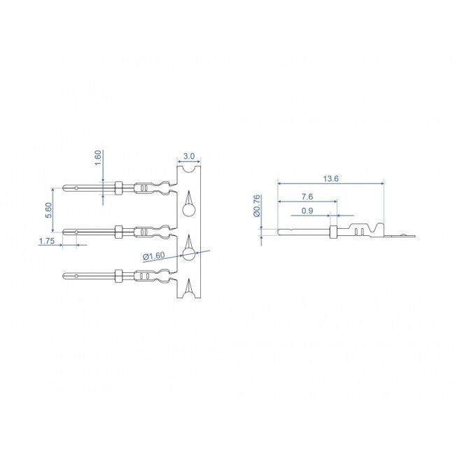 Delock Crimp contacts for D-Sub HD crimp male 40 pieces