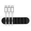 Delock Cable Holder with 7 feed-throughs self-adhesive Set 6 pieces black