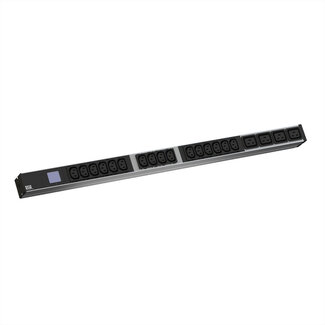 Bachmann BACHMANN BN0500 19" PDU 1HE 16xC13 4xC19, vermogensmeting, aansluiting CEE 16A, blauw