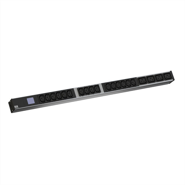 BACHMANN BN0500 19" PDU 1HE 16xC13 4xC19, vermogensmeting, aansluiting CEE 16A, blauw