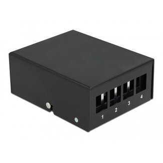 DeLOCK Delock Keystone Patch Panel 4 Port black