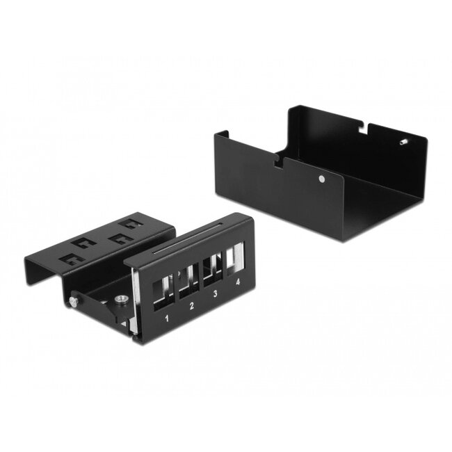 Delock Keystone Patch Panel 4 Port black