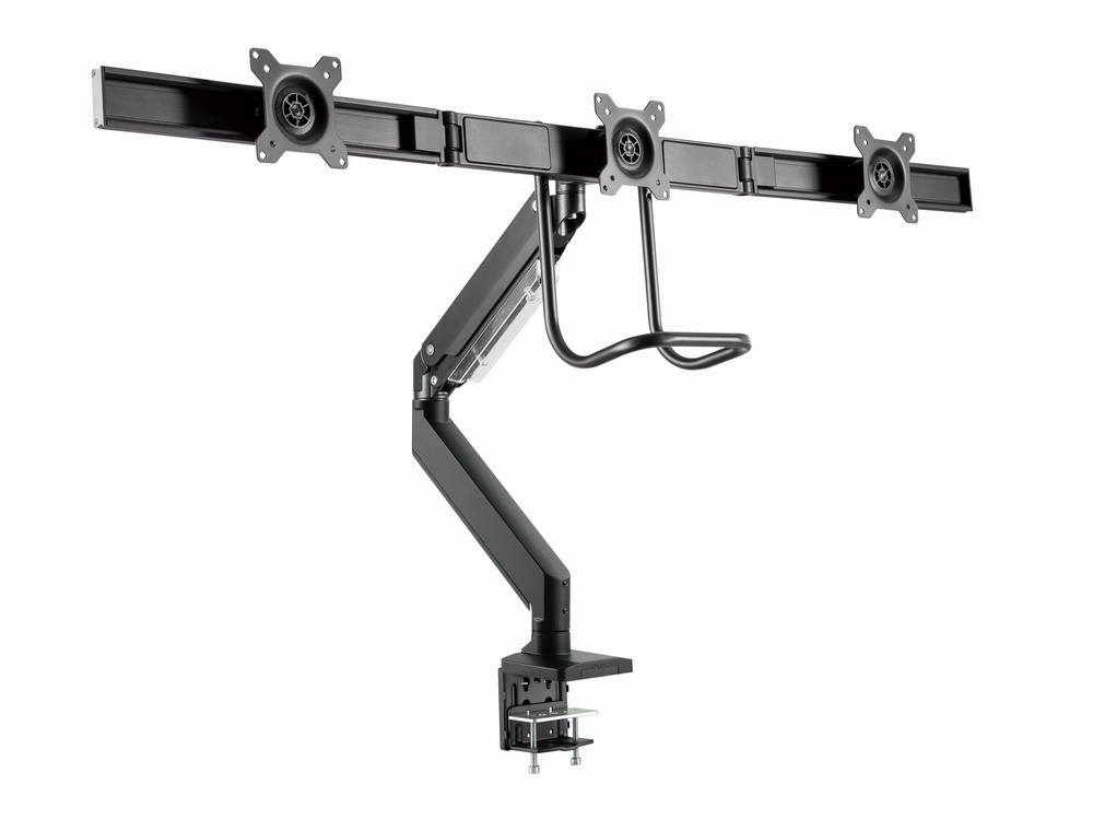 Monitorarm met gasveer voor 3 monitoren |