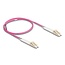 Delock Optical Fiber Cable LC Duplex to LC Duplex Multi-mode OM4 angled 1 m