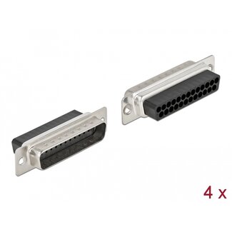 DeLOCK Delock D-Sub 25 pin crimp male, metal, 4 pieces