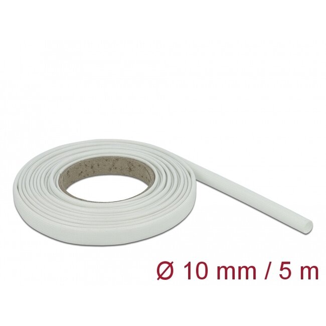 Delock Fiberglass Sleeving 5 m x 10 mm white